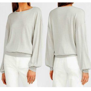 Silver Heather Gray Banded Hem Sweater *BRAND NEW* Size XS